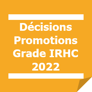 Promotions vers grade IRHC