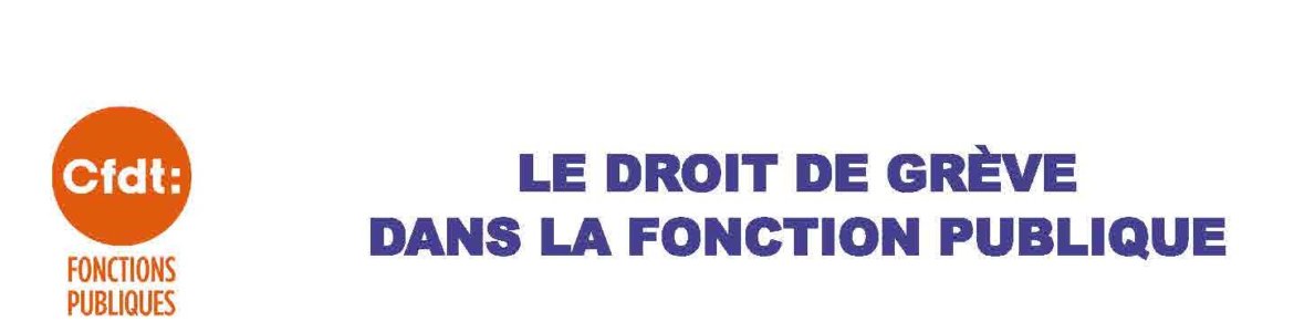 Le droit de grève dans la Fonction publique (CFDT FP)
